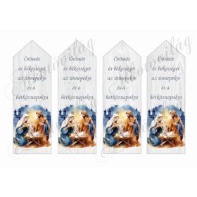   Betlehemes könyvjelző örömöt és békességet felirattal 2  - 16,5 x 5,5 cm