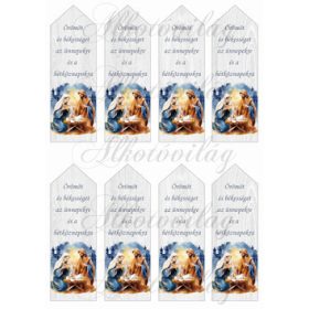   Betlehemes könyvjelző örömöt és békességet felirattal 2 - 13 x 4,3 cm
