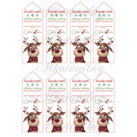   Könyvjelzők rénikkel ÉSZAKI SARK KÜLÖNLEGES KÜLDEMÉNY felirattal - 13 cm x 4,3 cm - NÉVRE SZÓLÓAN KÉRHETŐ (szerkesztési díjért)