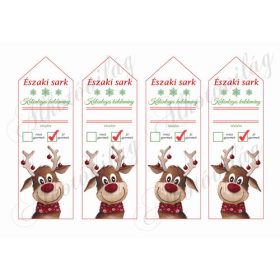   Könyvjelzők rénikkel ÉSZAKI SARK KÜLÖNLEGES KÜLDEMÉNY felirattal - 16,5 x 5,5 cm - NÉVRE SZÓLÓAN KÉRHETŐ (szerkesztési díjért)