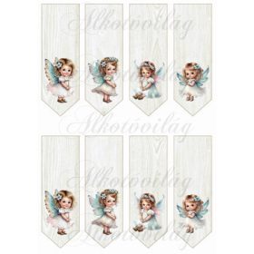   Könyvjelzők tüneményes türkiz ruhás angyalkákkal - 13 x 4,3 cm