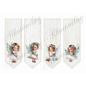   Könyvjelzők tüneményes türkiz ruhás angyalkákkal - 16,5 x 5,5 cm