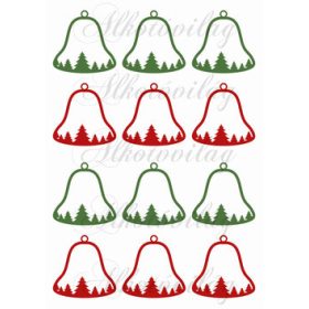 Tüneményes kutyusok harangokban - 6 cm magas HÁTULJA