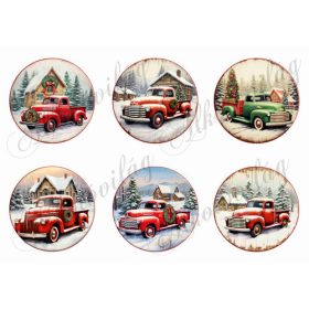 Karácsonyfadíszek autókkal,házakkal - 8 cm