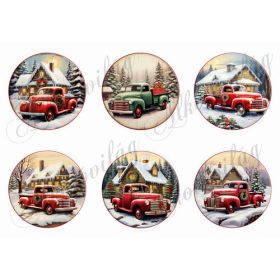 Karácsonyfadíszek autókkal,házakkal 2 - 8 cm