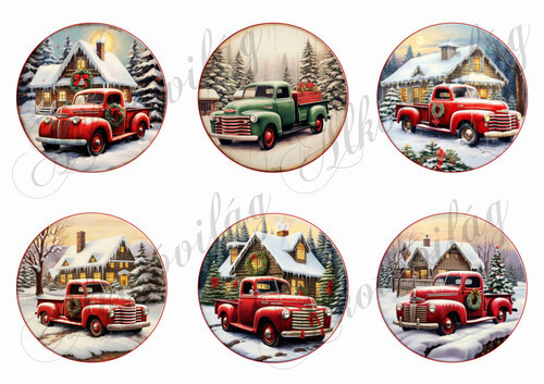 Karácsonyfadíszek autókkal,házakkal 2 - 8 cm