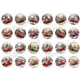 Karácsonyfadíszek autókkal,házakkal 4 cm