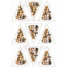 Tüneményes kutyus fenyőfa karácsonyfadíszhez