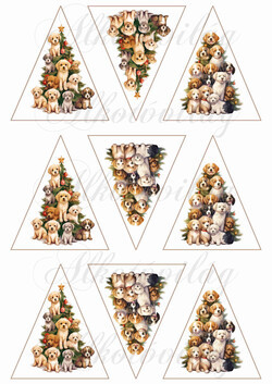 Tüneményes kutyus fenyőfa karácsonyfadíszhez