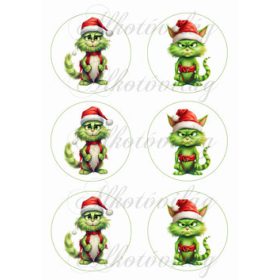 GrincsCic mikulássapkában 8,5 cm