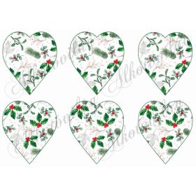 Szívek magyal levelekkel - 9,5 cm magas