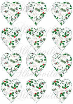 Szívek magyal levelekkel -5,7 cm magas