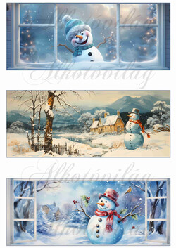 Aranyos hóemberkék - BÖGREPALÁST - 8 x 19,5 cm