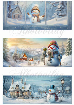 Aranyos hóemberkék 2 - BÖGREPALÁST - 8 x 19,5 cm