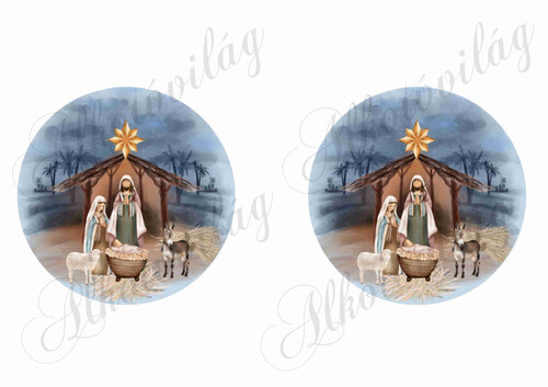 Betlehemi kép 12 cm -es körökben