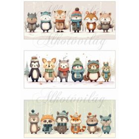 Erdei álltkák téli ruhában - BÖGREPALÁST - 8 x 19,5 cm