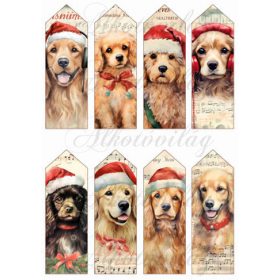 Könyvjelzők karácsonyi kutyusokkal 13 x 4,3 cm