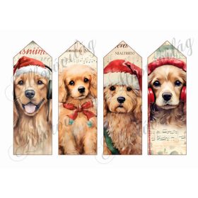 Könyvjelzők karácsonyi kutyusokkal 16,5 x 5,5 cm