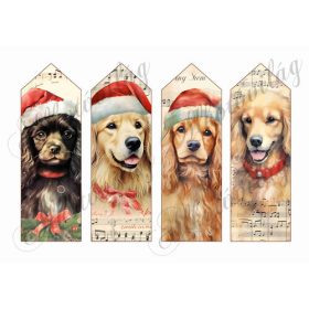 Könyvjelzők karácsonyi kutyusokkal 2 16,5 x 5,5 cm