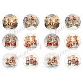 Körök karácsonyi kisegerekkel 5,5 cm