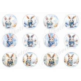 Körök téli nyuszikkal 5,5 cm