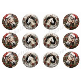 Karácsonyi lovak körökben 6 cm