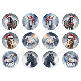 Lovak hóesésben 6 cm