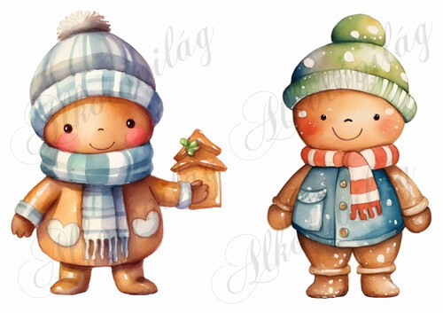 Tündéri mézeskalács babák 19 cm magas