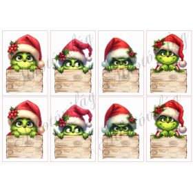 Grincshasonmás táblákkal 10 x 7 cm-es tégnalapokon