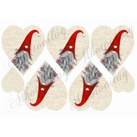 Manók bézs szíveken - 11 cm magas