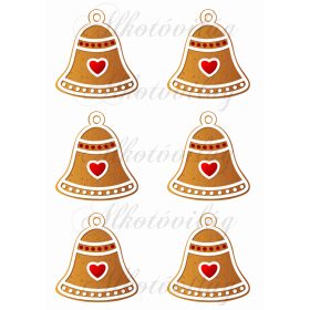 Mézeskalács csengők - 8,5 cm magas