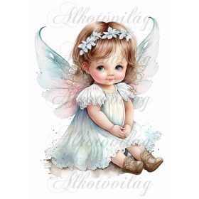 Párnablokk - vászontáska blokk - Kislány angyalka