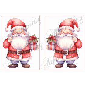 Képek festett mikulásokkal 3 - 13 x 19 cm