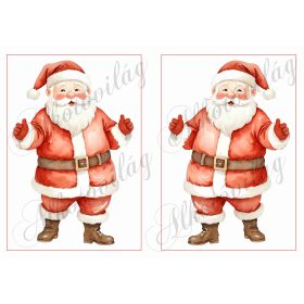 Képek festett mikulásokkal 4 - 13 x 19 cm