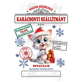 Mikulászsák panel - cuki cicával - DECEMBER 24-re