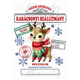 Mikulászsák panel - cuki őzikével - DECEMBER 24-re