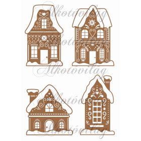 Mézeskalács házikók 10,5 x 13 cm magasak