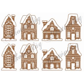 Mézeskalács házikók 8-9,5 cm magasak