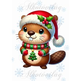   Párnablokk - vászontáska blokk - Cuki mosolygós mikulássapkás hóddal