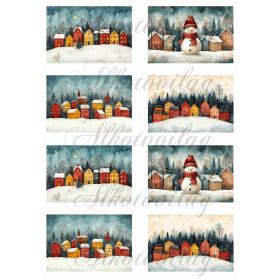 Téli képek - 9 x 6 cm