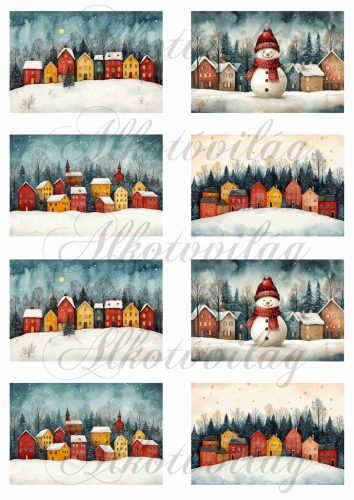 Téli képek - 9 x 6 cm