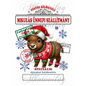 Mikulászsák cuki bölény ruhában - december 06-ra