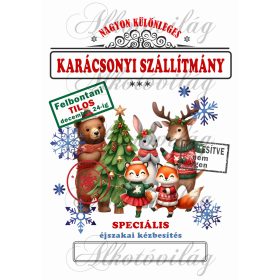   Mikulászsák cuki állatkák a karácsonyfa körül - december 24-re
