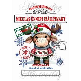   Mikulászsák cuki, jávorszarvas karácsonyi ruhában - december 06-ra