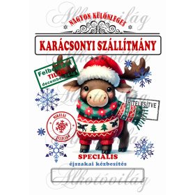   Mikulászsák cuki, jávorszarvas karácsonyi ruhában 2 - december 24-re