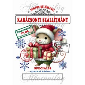   Mikulászsák cuki, kicsi egér ajándékokkal, karácsonyi ruhában - december 24-re