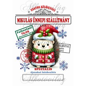   Mikulászsák cuki, sündisznó karácsonyi ruhában - december 06-ra