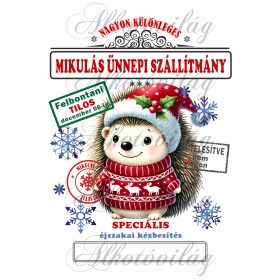   Mikulászsák cuki, sündisznó karácsonyi ruhában 2 - december 06-ra