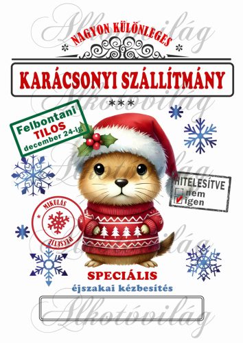 Mikulászsák cuki, ártatlan hörcsög karácsonyi ruhában - december 24-re