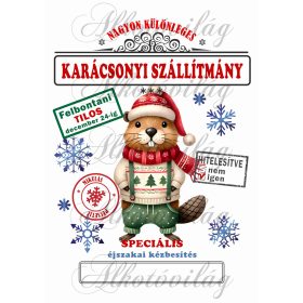   Mikulászsák karácsonyi zöld-piros ruhás cuki hóddal - december 24-re